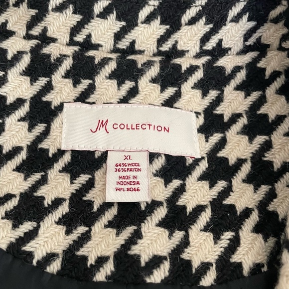 JM Collection Houndstooth Coat - Picture 6 of 9